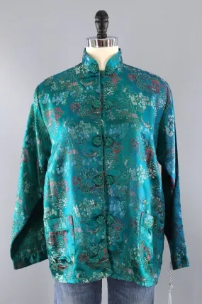 Vintage Emerald Satin Jacket