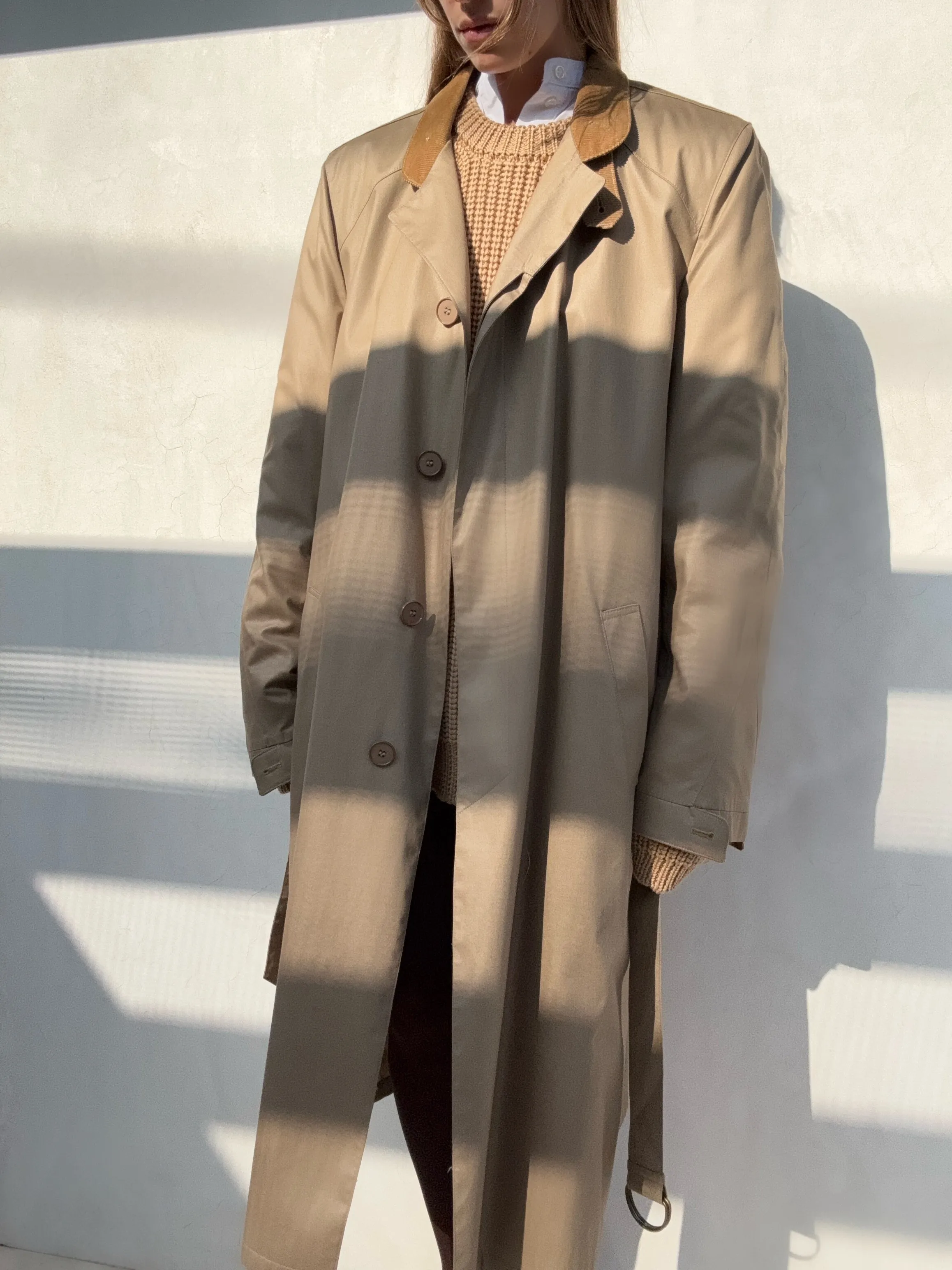 Vintage Pierre Cardin Tan Trench