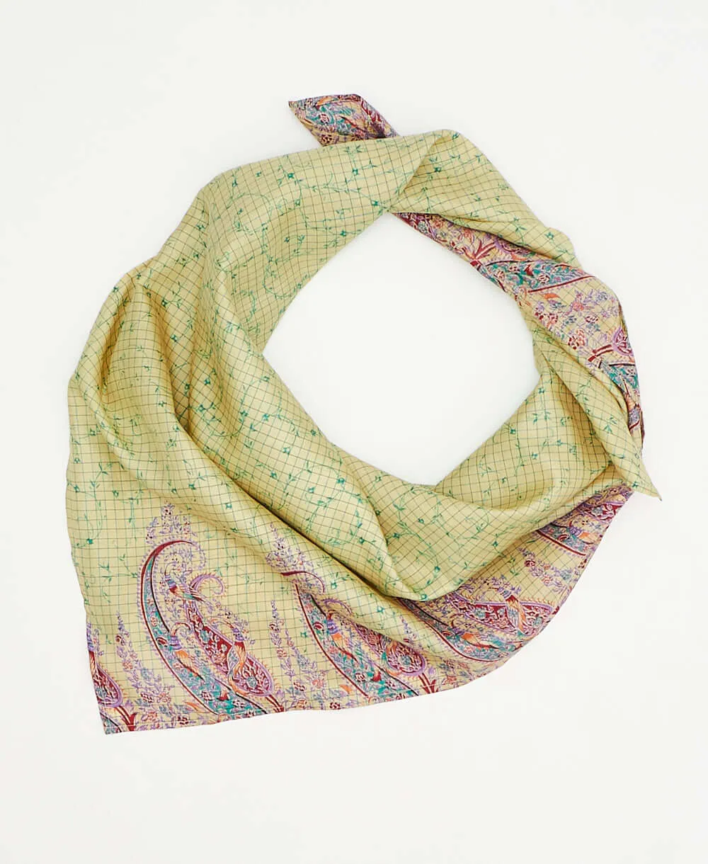 Vintage Silk Square Scarf - No. 240203