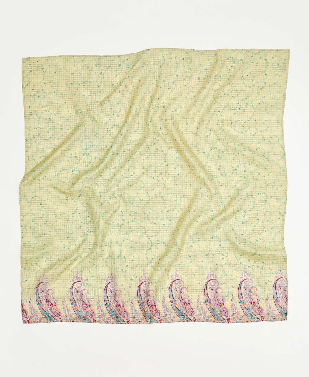 Vintage Silk Square Scarf - No. 240203