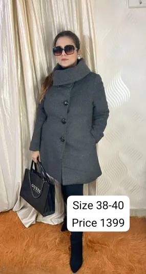 Winter coat big button