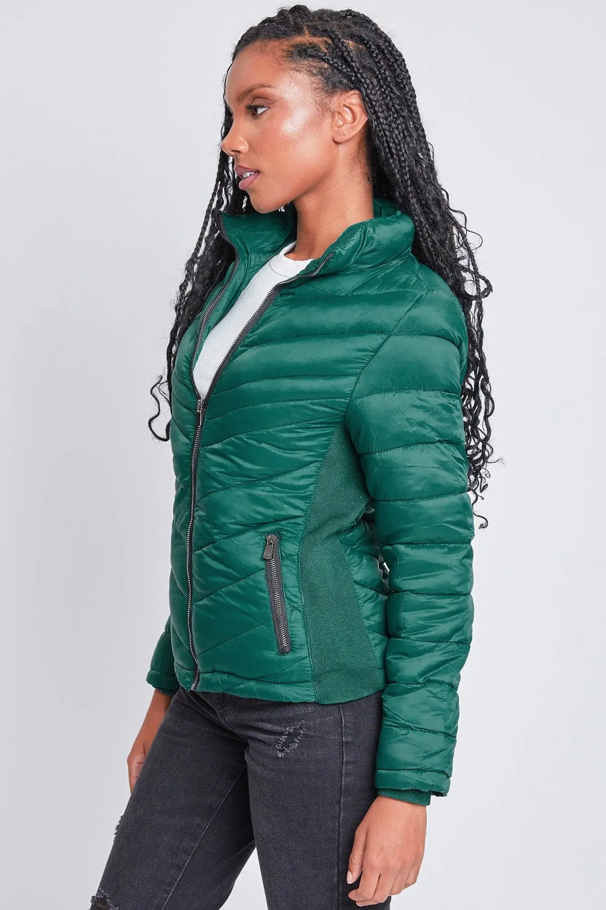 Women's Winter Puffer Jacket with Detachable Fur Hoodie