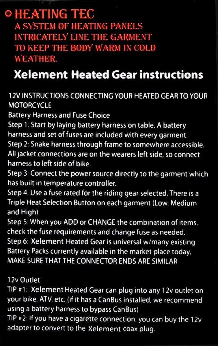 Xelement XS-5001 Men's Gauntlet Heated Leather and Nylon Gloves with Touch Screen Fingers and Knuckle Protection